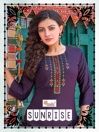 Sunrise By Rung Embroidery Fancy Daily Wear Rayon Kurti Collection